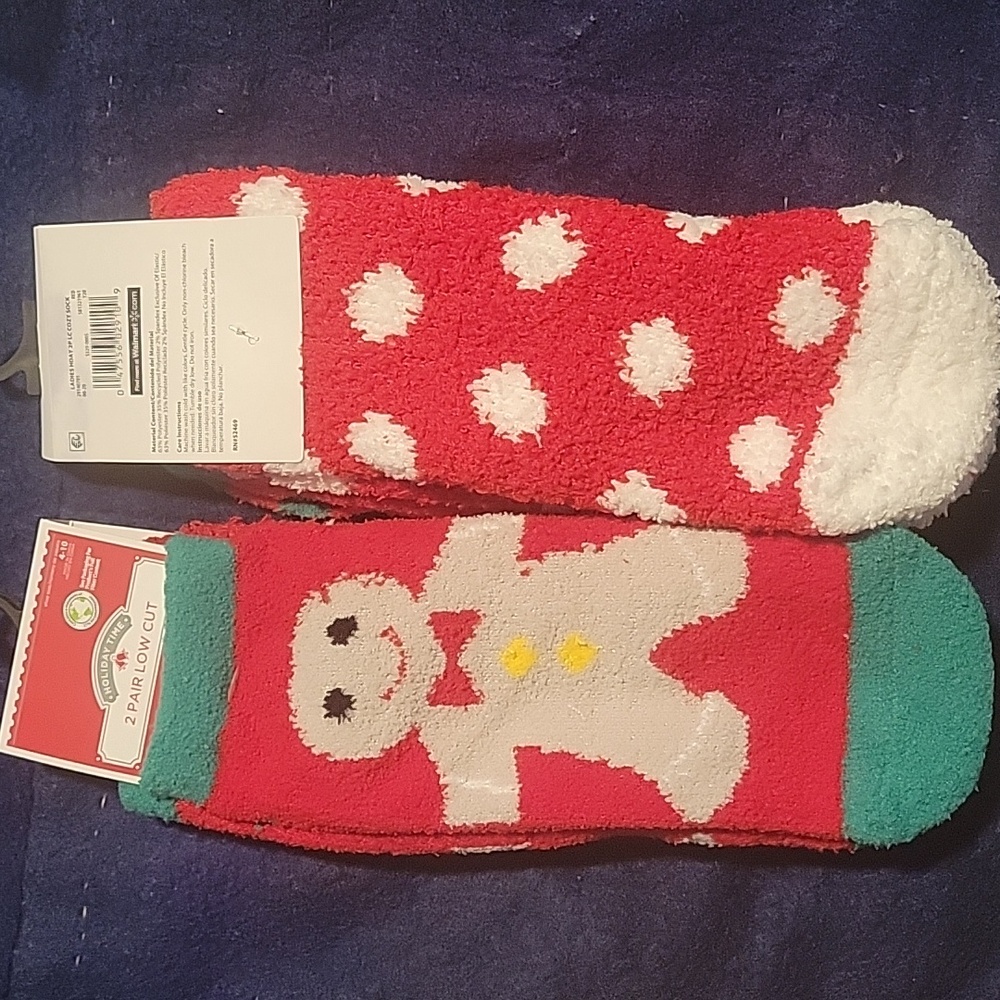 3 pack (2pr/pk) Christmas socks fuzzy